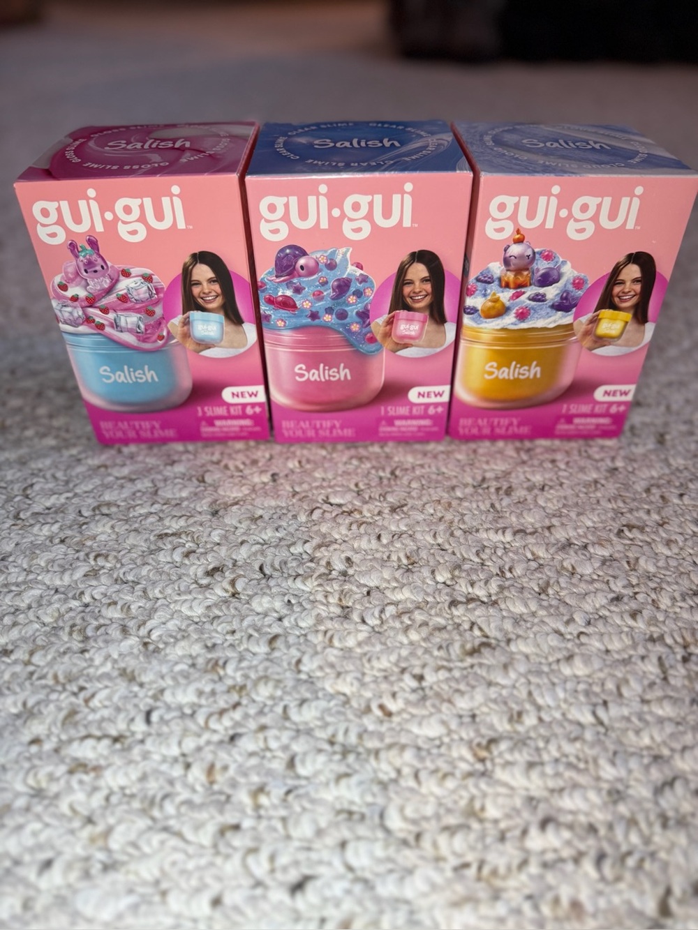 NIB Gui Gui Salish Matter Slime Set of 3